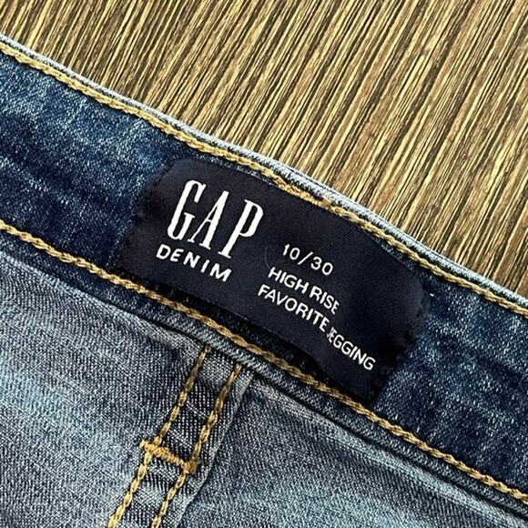 GAP Denim Womens Favorite Jegging Jeans High Rise Medium Wash Blue Size 10/30 - Picture 8 of 9